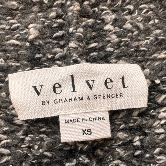 Velvet by Graham & Spencer Tweed Chunky Knit Fringe Open Front Cardigan - Picture 12 of 15